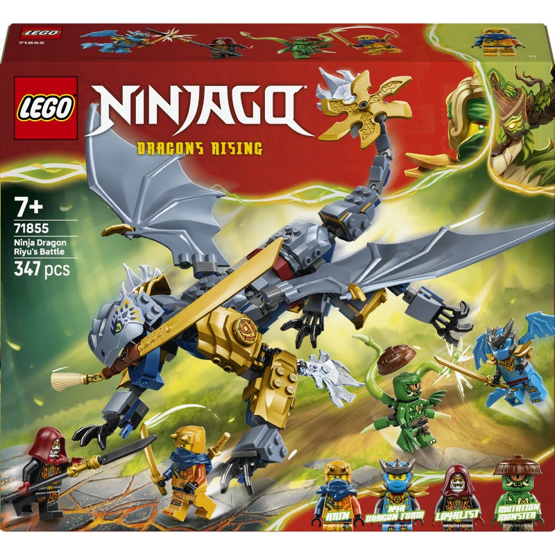 LEGO NINJAGO Ninja Dragon Riyu’s Battle 71855 Building Toy Set (347 Pieces) - Image 2